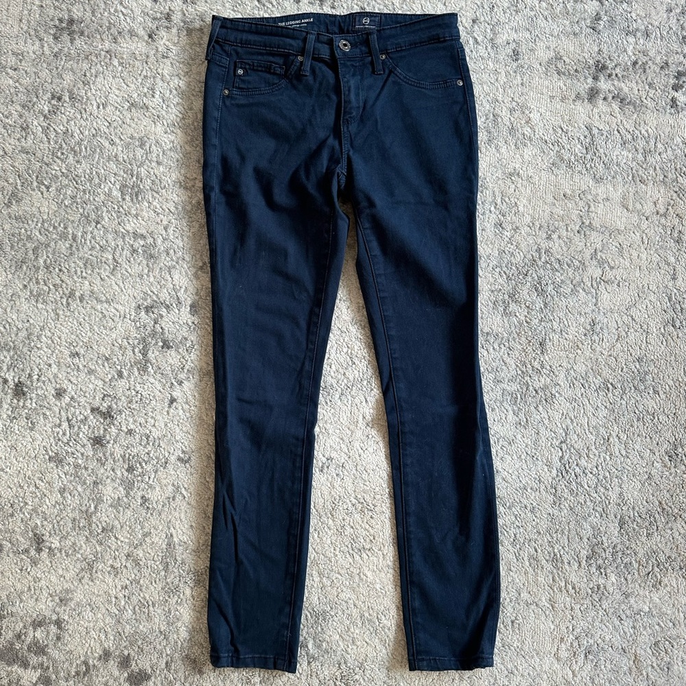 Navy Blue AG Jeans (The Legging Ankle - Super Skinny) in size 24R